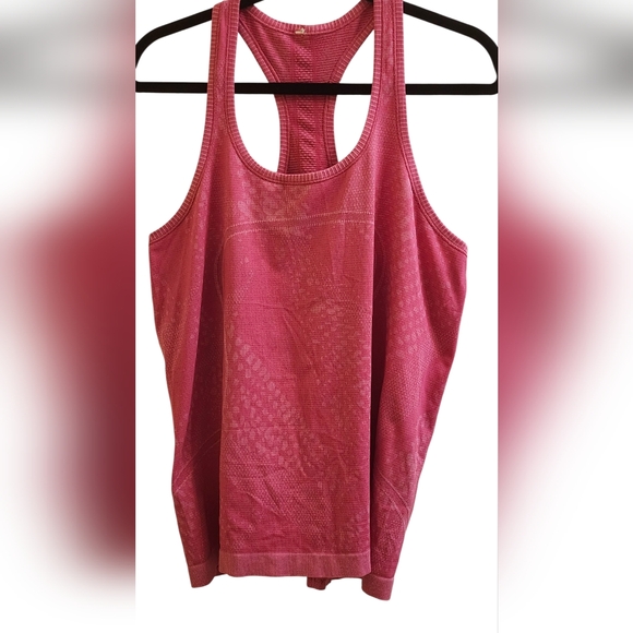 lululemon athletica Tops - Lululemon Swiftly Tech Racerback Tank Top Pink Size 12